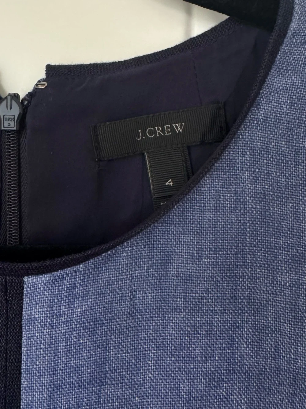 J. Crew Patch Pocket Sheath Dress in Tipped Linen